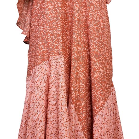 Joie Womens L Hacinthia Lined Asymmetrical Mix Sleeve Silk Dress New - Picture 11 of 15